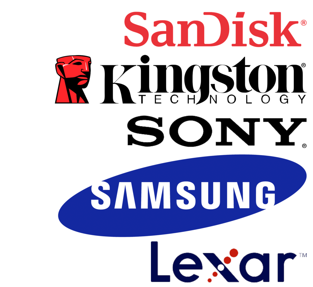 memory cards from sandisk kingston sony samsung lexar flash drives