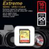 16GB SD Extreme Sandisk Memory Card (SDSDXNE-016G-GNCIN)