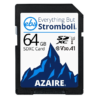 64GB Azaire SDXC Class 10 Everything But Stromboli U3/V30 Memory Card (64GB SD Azaire EBS-64SD-U3 EOL)