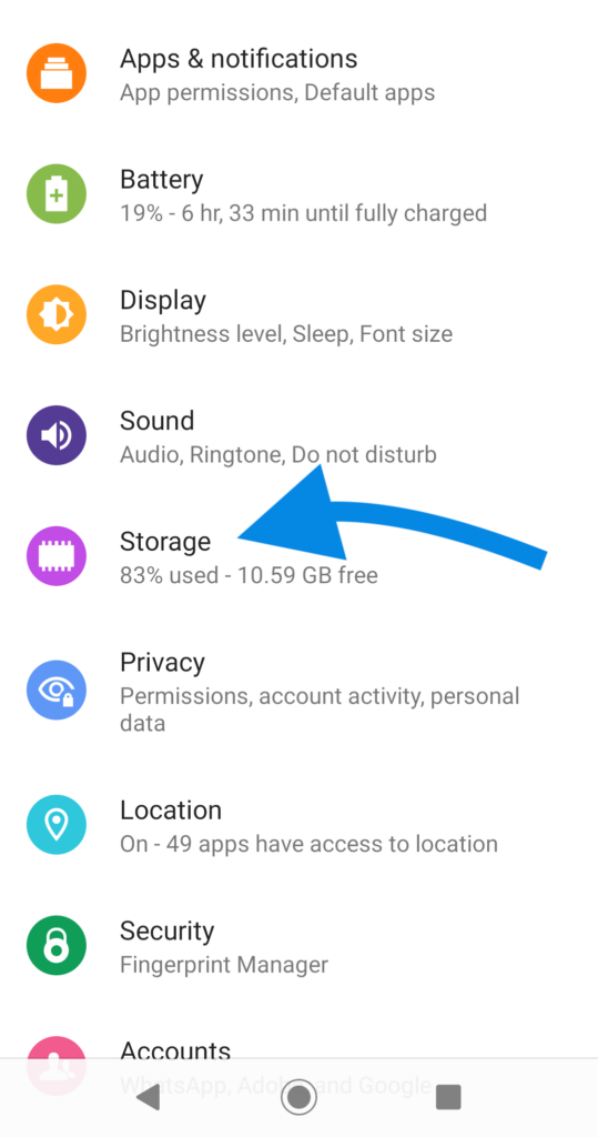 MicroSD Android Phone Storage.