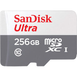 256GB Micro SDXC Ultra Sandisk Memory Card (SDSQUNR-256G-GN3MN)